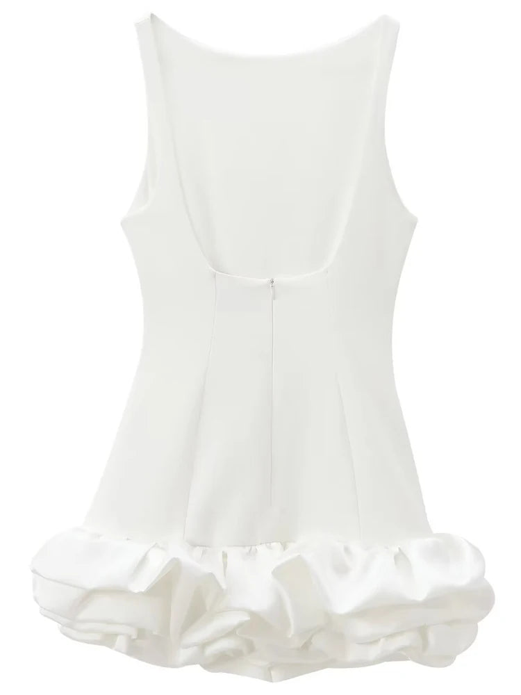 Georgia Ruffled Backless Bodycon Mini Dress
