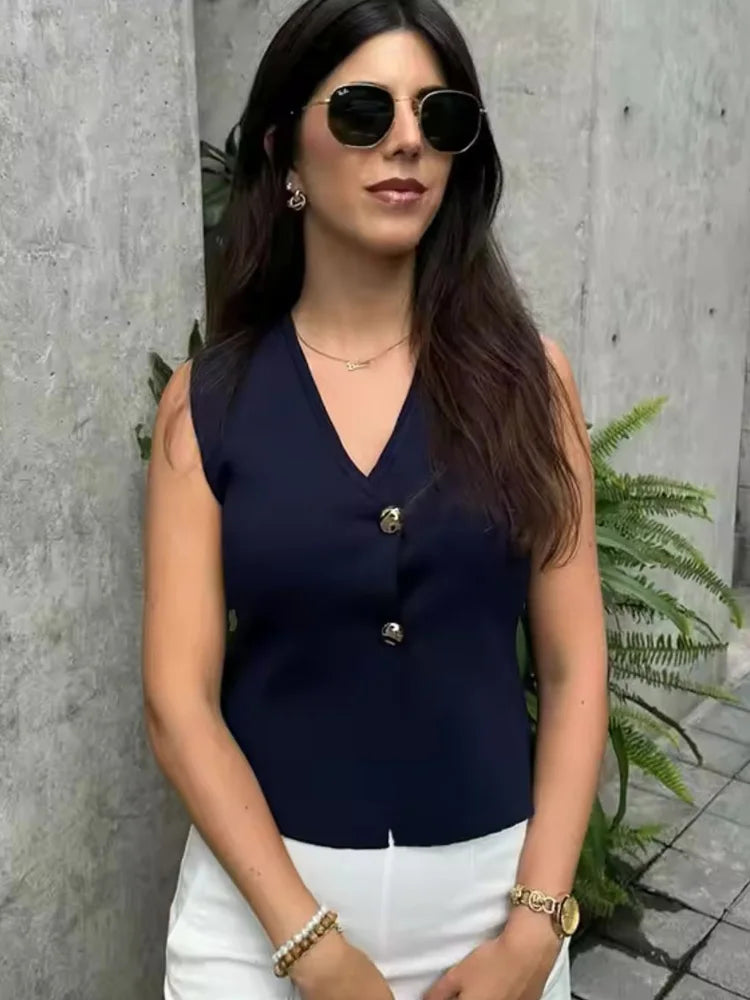 Sutton Knit Vest Top