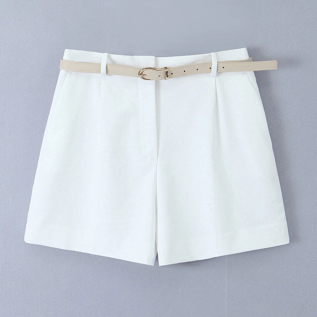High-Waisted Pleated Amelie Shorts