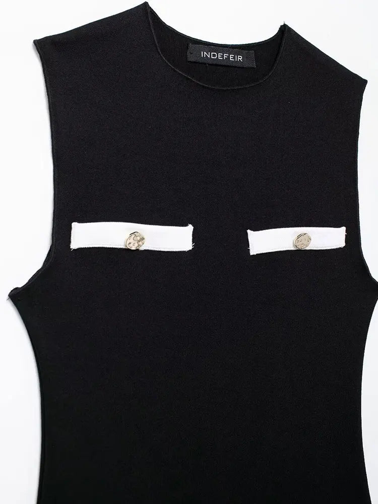 Cecilia Sleeveless Chic Knit Dress
