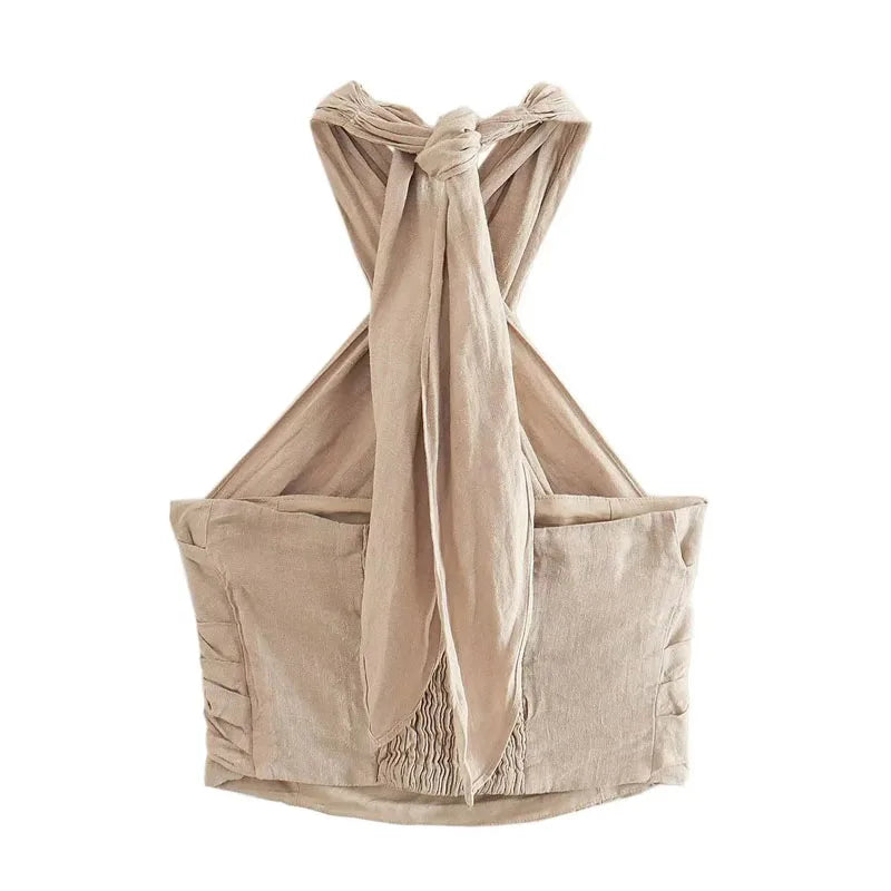 Rosie Linen Halter Top