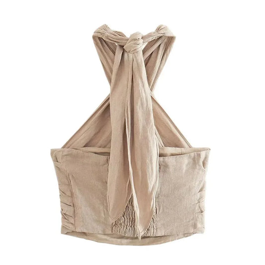 Rosie Linen Halter Top