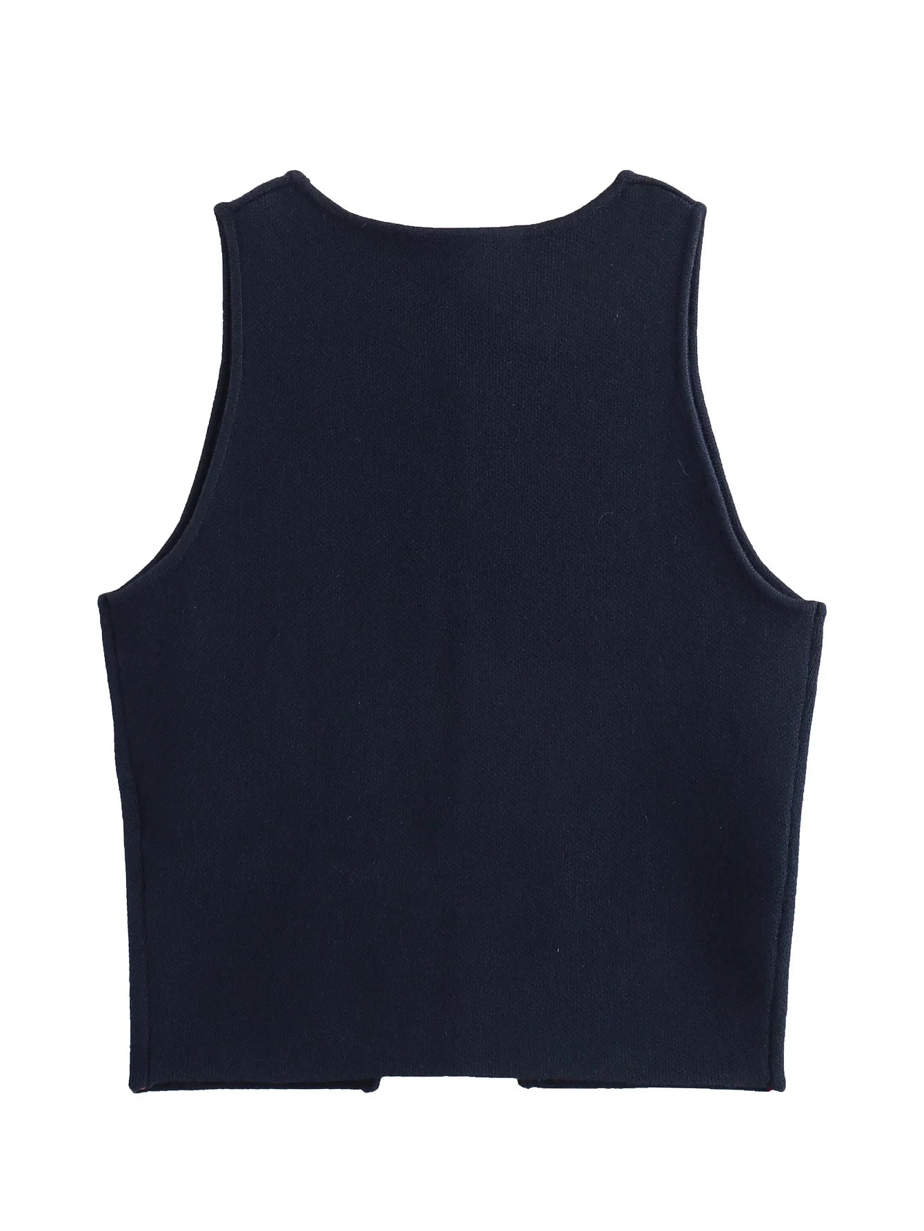 Cropped Asymmetrical Lucy Knit Vest