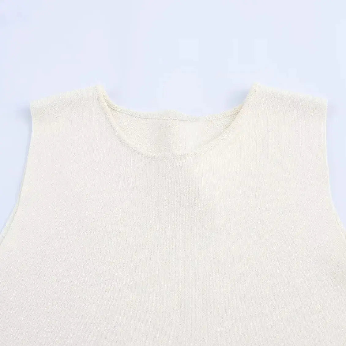 Lily Knitted Sleeveless Crop Top