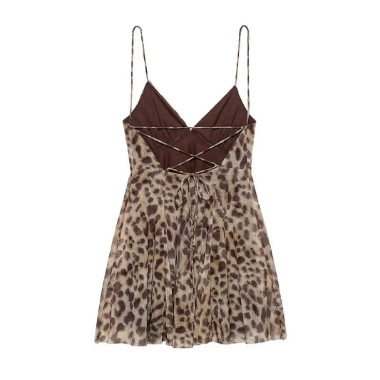 Maeve Leopard Print Mini Dress