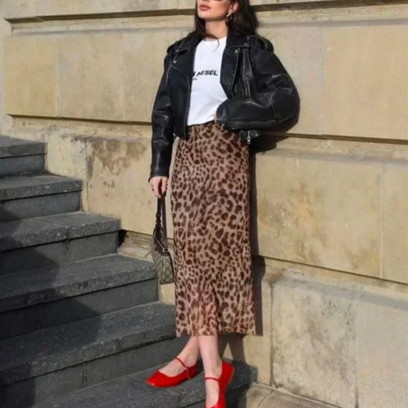 Lulu Leopard Print Skirt