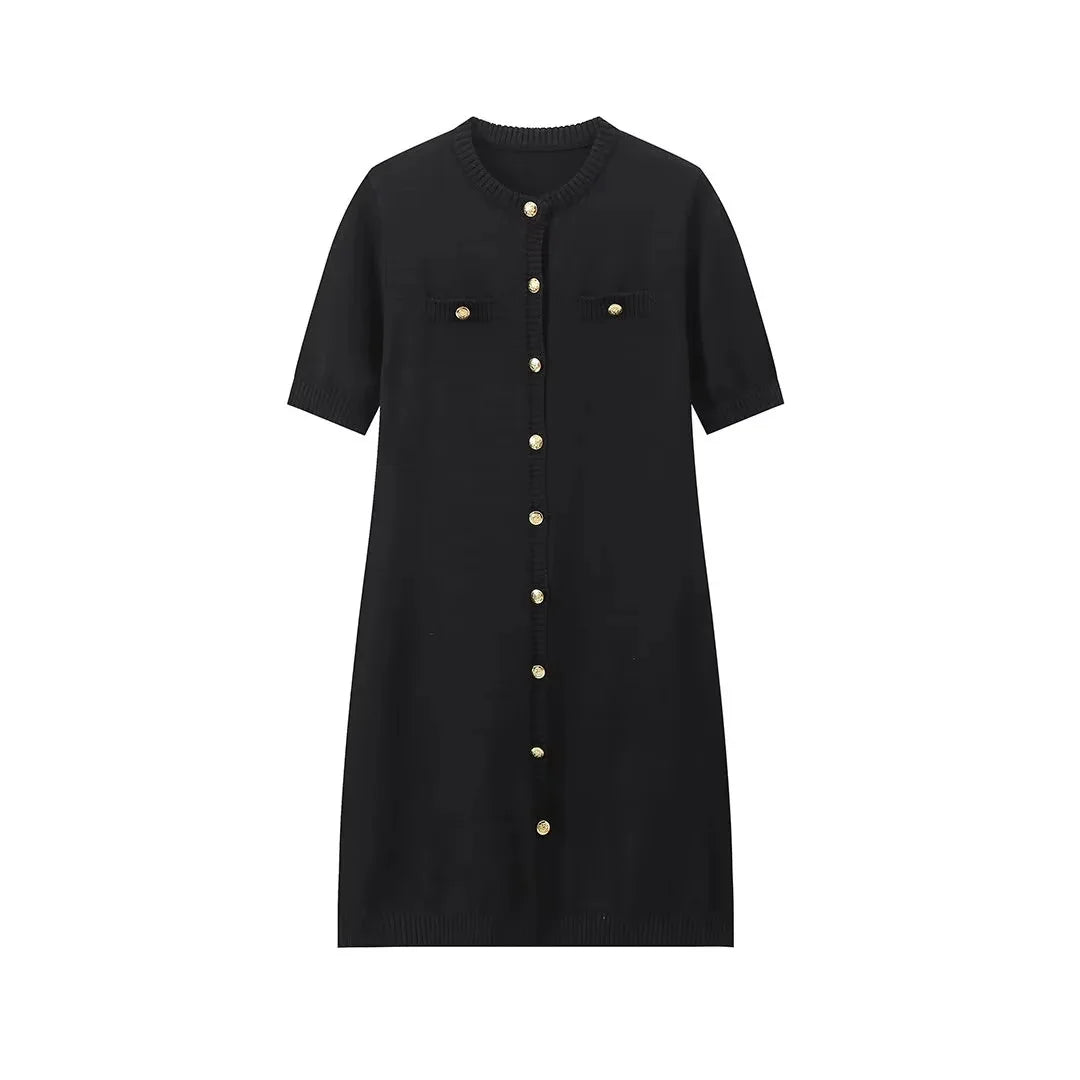 Araminta Button Short Sleeve Dress