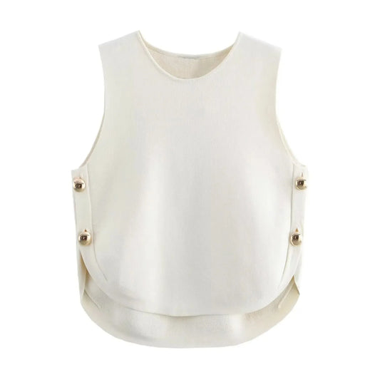 Lily Knitted Sleeveless Crop Top