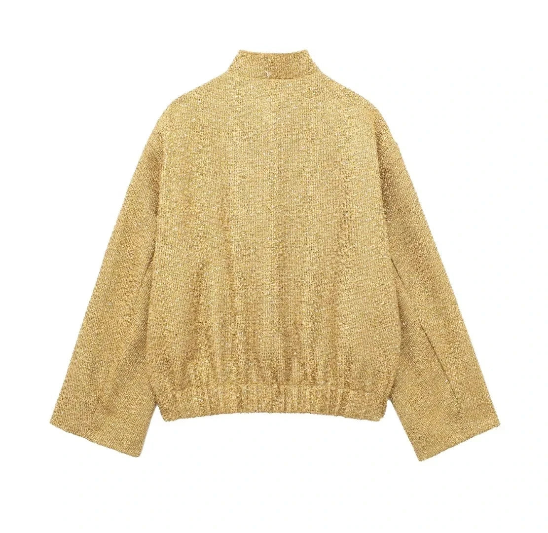 Agnes Sequin Bomber Jacket