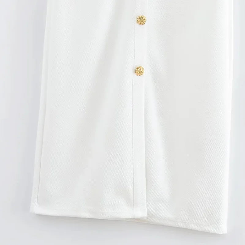 Felicity Button Midi Dress