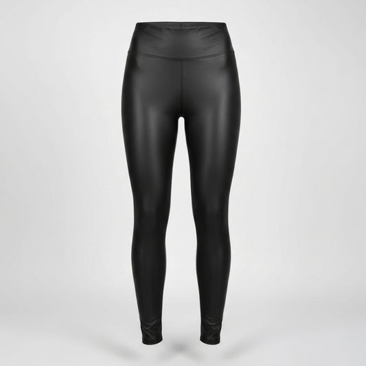 Sienna Luxe Faux Leather Leggings - Studio Front View