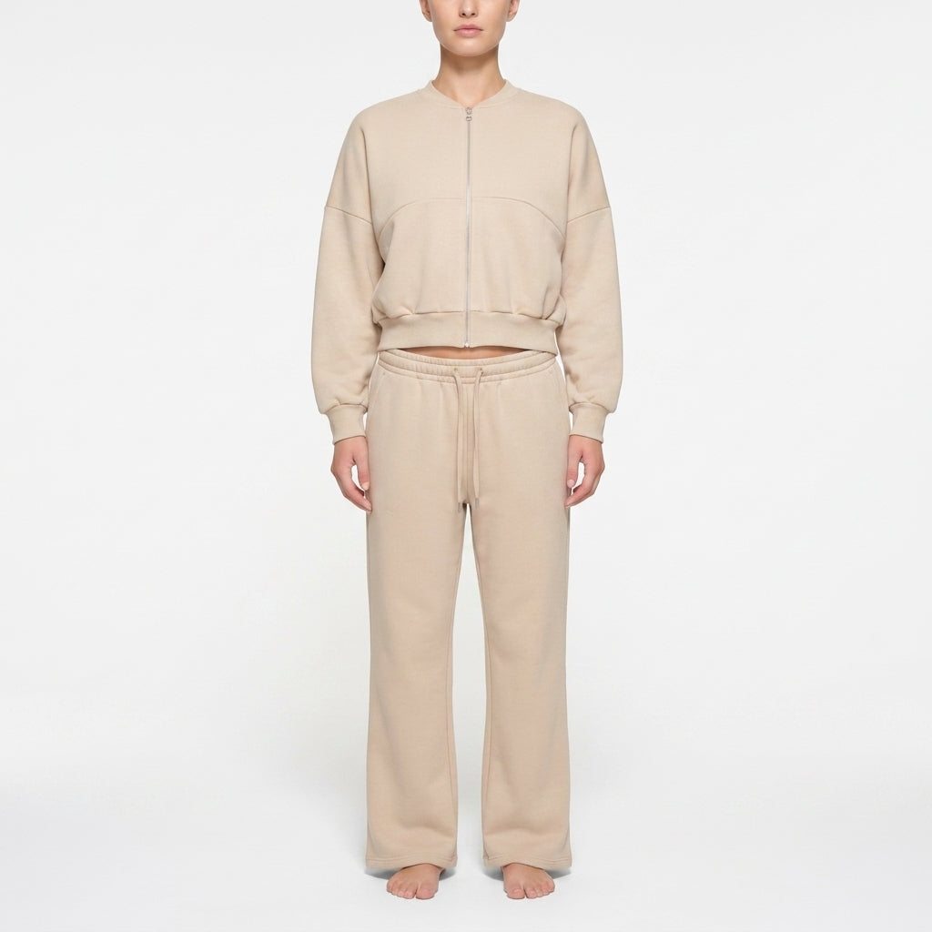 Cecilia Lounge Co-Ord in Oatmeal - Studio View